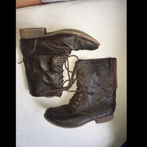Leather Combat Boots